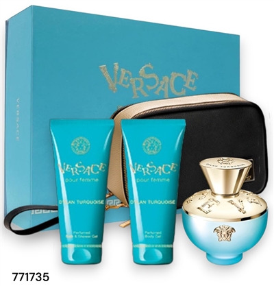 771735 VERSACE DYLAN TURQUOISE POUR FEMME 4pc