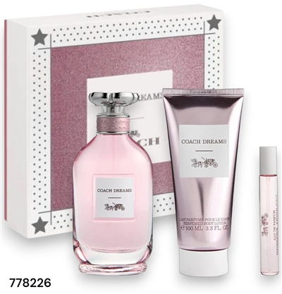 778226 Coach Dreams 3PC GIFT SET 3.0 oz