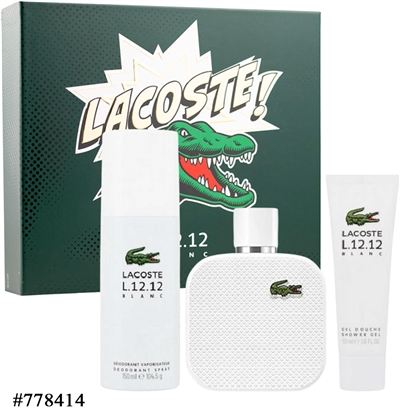 778414 Lacoste L.12.12 Blanc 3.4 oz Edt