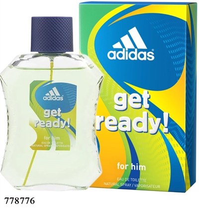 778776 Adidas Get Ready 3.4 oz Edt Spray for Men